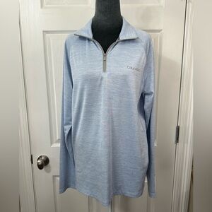 Calvin Klein Sky Blue Quarter-Zip reflective Top running hiking